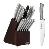 14pc Kitchen Knife Block Set Stainless Steel Blade