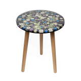 Resin Side Table Tranquil Garden Black 40x40x52cm