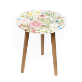 Resin Side Table Barbeton Daisy White 40x40x52cm
