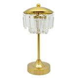 Rechargeable LED Table Lamp with Crystals 14x14x31cm