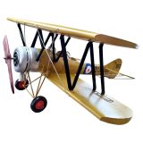 Extra Large The Avro 621 Tutor Metal Collectable- Yellow 96.5x94x44cm