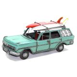 EH Station Wagon Car with Surfboards Metal Collectable - Teal 29x11x12.5cm