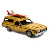 1976 Ford XC Falcon Panelvan with Surfboards Metal Collectable - Yellow 28x12.5x9.3cm
