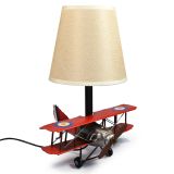 USB powered LED Lamp Red Baron Plane - Red 20x20x27cm 