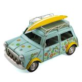 Flower Mini with Surfboard Metal Collectable - Blue 25x13x17cm