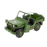 Army Jeep Metal Collectable - Green 29x13.5x16cm