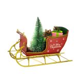 Christmas Cled with Tree Metal Collectable 30x14x21cm