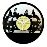 Yesterday's Vinyl Wall Clock Hippie Bus 30cm