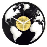 Yesterday's Vinyl Wall Clock World Globe 30cm