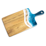 Medium Acacia Resin Cheese Board Ocean Vibes 41x20x1.6cm