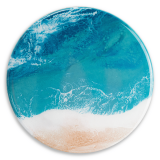 Ceramic Resin Coasters Caribbean Blue 4pcs 11x11x0.6cm