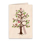 Wooden Greeting Card Tree of Life 11x16cm