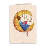 Wooden Greeting Card Never Stop Dreaming 11x16cm