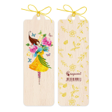 Wooden Bookmark The Hug 4.5x14cm