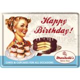 Nostalgic-Art Metal Card Happy Birthday 10x14x0.3cm