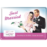 Nostalgic-Art Metal Card Just Married 10x14x0.3cm