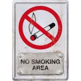 Nostalgic-Art Metal Card No Smoking Area 10x14x0.3cm