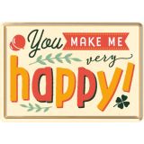 Nostalgic-Art Metal Card You Make Me Happy 10x14x0.3cm