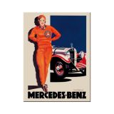 Nostalgic-Art Magnet Mercedes-Benz Woman in Red 6x8x0.2cm