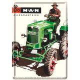 Nostalgic-Art Metal Card Man Tractor Green 10x14x0.3cm
