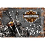 Nostalgic-Art Medium Sign Harley-Davidson Favourite Ride 20x30x0.5cm