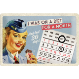 Nostalgic-Art Medium Sign Calendar On a Diet 20x30x0.5cm