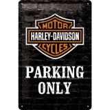 Nostalgic-Art Medium Sign Harley Original Logo - Parking Only 20x30x0.5cm