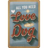 Nostalgic-Art Medium Sign Love Dog 20x30x0.5cm