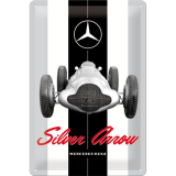 Nostalgic-Art Medium Sign Mercedes-Benz Silver Arrow 20x30x0.5cm