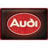 Nostalgic-Art Medium Sign Audi Logo Red Shine 20x30x0.5cm
