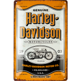 Nostalgic-Art Medium Sign Harley-Davidson - Genuine Motorcycles Milwaukee 20x30x0.5cm