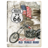 Nostalgic-Art Large Sign Route 66 Easy Rider 30x40x0.5cm