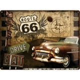 Nostalgic-Art Large Sign Route 66 drive 30x40x0.5cm
