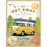 Nostalgic-Art Large Sign VW Bulli - Let's Get Away! 30x40x0.5cm