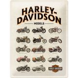Nostalgic-Art Large Sign Harley-Davidson Model Chart 30x40x0.5cm
