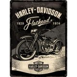 Nostalgic-Art Large Sign Harley-Davidson Flathead Black 30x40x0.5cm