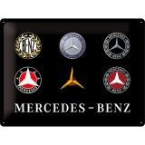 Nostalgic-Art Large Sign Mercedes-Benz Logo Evolution 30x40x0.5cm