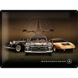 Nostalgic-Art Large Sign Mercedes-Benz 3 Cars 30x40x0.5cm