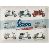 Nostalgic-Art Large Sign Vespa Model Chart 30x40x0.5cm