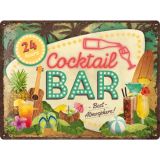 Nostalgic-Art Large Sign Cocktail Bar 30x40x0.5cm