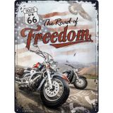 Nostalgic-Art Large Sign Route 66 Freedom 30x40x0.5cm