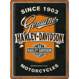 Nostalgic-Art Large Sign Harley-Davidson Genuine Motorcycles Ribbon 30x40x0.5cm