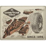 Nostalgic-Art Large Sign Goodyear Factories Since 1898 30x40x0.5cm