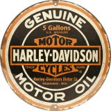 Nostalgic-Art Round Tin Sign Harley-Davidson - Genuine Motor Oil 35x35x0.5cm