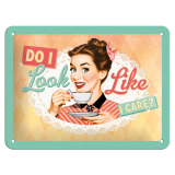 Nostalgic-Art Small Sign Do I look like I care? 15x20x0.3cm
