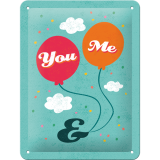 Nostalgic-Art Small Sign You&Me 15x20x0.3cm