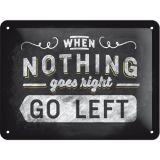 Nostalgic-Art Small Sign Go Left 15x20x0.3cm