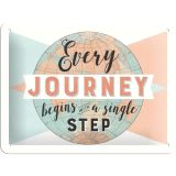 Nostalgic-Art Small Sign Every Journey begins 15x20x0.3cm
