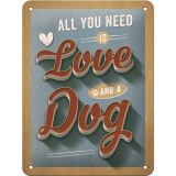 Nostalgic-Art Small Sign Love Dog 15x20x0.3cm