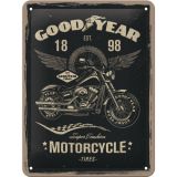 Nostalgic-Art Small Sign Goodyear - Motorcycle 15x20x0.3cm
